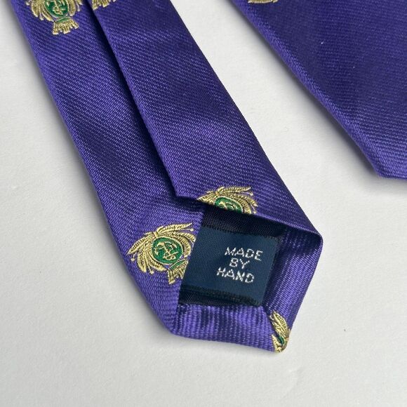 Polo Ralph Lauren 100% Silk Neck Tie Made in USA Purple - Picture 9 of 12